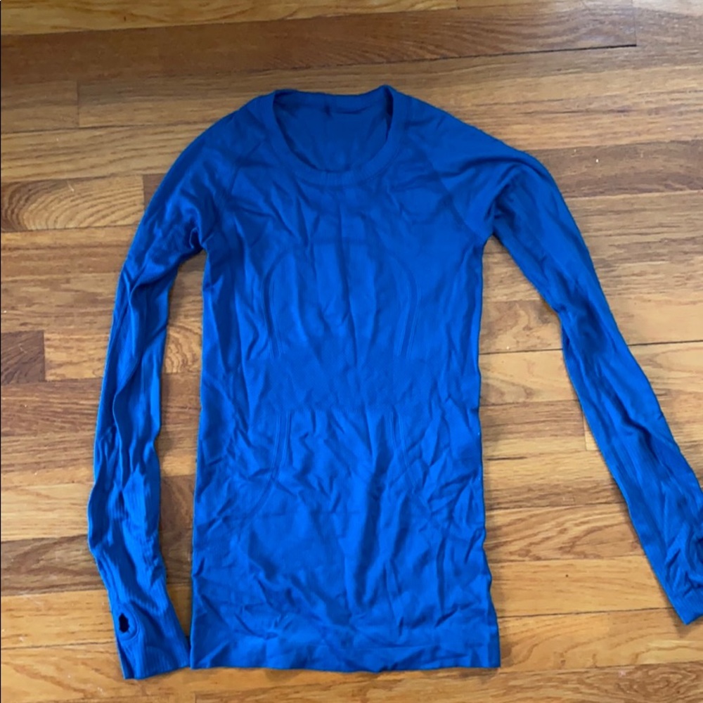 Blue Lululemon Long Sleeve Thermal